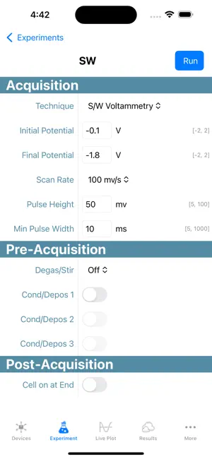 Experiment Configuration